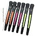MOKALE 6 Pcs Silicone Band Maximum Gripping Duckbill Hair Clips Clamps Hairdressing Salon Croc Hair Grip Alligator Crocodile DIY Accessories Hairpins Non-slip Chic Styling Claw Hair Barrettes (Black)