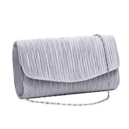 Imido Women Clutch Evening Bag Hard Case Purse Wedding Handbag With Chain Strap