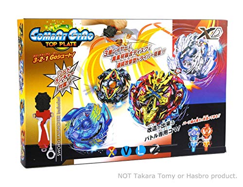 Aomeiter Bey Battle Burst High Performance Battling Top Set with 4D Launcher Grip and Arena Battle Set