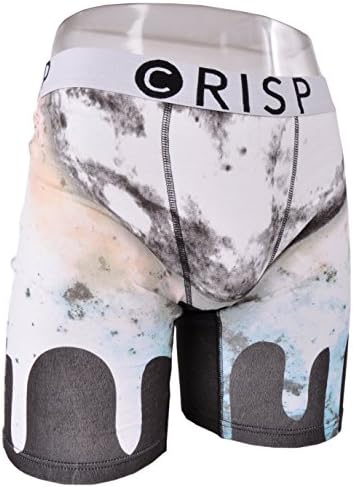Mens Crisp Boxers Moon Drip Underwear Briefs White Small