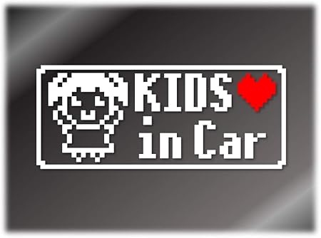 Amazon ドット絵 Baby In Car カッティングステッカー シール 懐かしいファミコン風ドライブサイン 白 Kids Girl ステッカー デカール 車 バイク