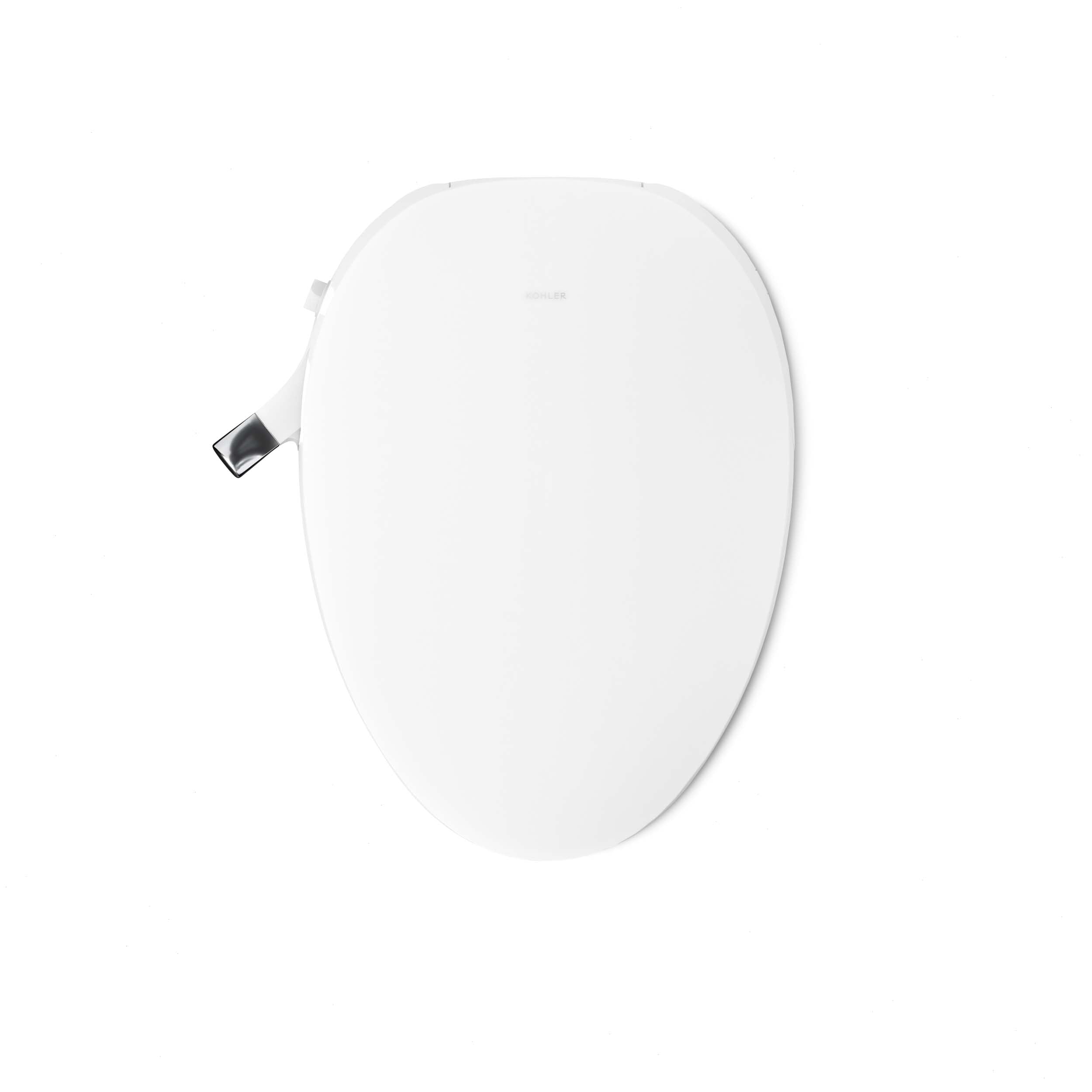 Kohler PureWash M300 Manual Elongated Bidet Toilet Seat, Chrome Handle, Quiet-Close Lid Prevents Slamming, Toilet Bidet, Easy Installation with Quick-Release Hinges, Self-Cleaning Wand