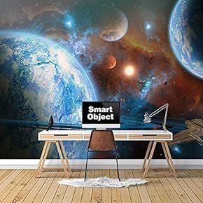 Wall Murals for Bedroom Great Universe Giant Planets Removable Wallpaper Peel and Stick Wall Stickers - 66x96 inches