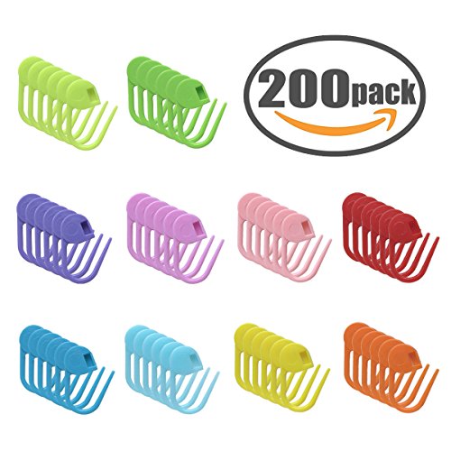 Stitch Marker 200 PCS Knitting Stitch Counters Crochet Markers Plastic Safety Pins Stitch Holder in 10 Colors - Thumbnail 5