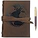 Leather Bound Journal for Men and Women, Handmade Gift Set with World Map Embossed Journal and Stylish Pen, Vintage and Classic, Notebook, Sketchbook, Planner and Diary (300 Pages) (8x6