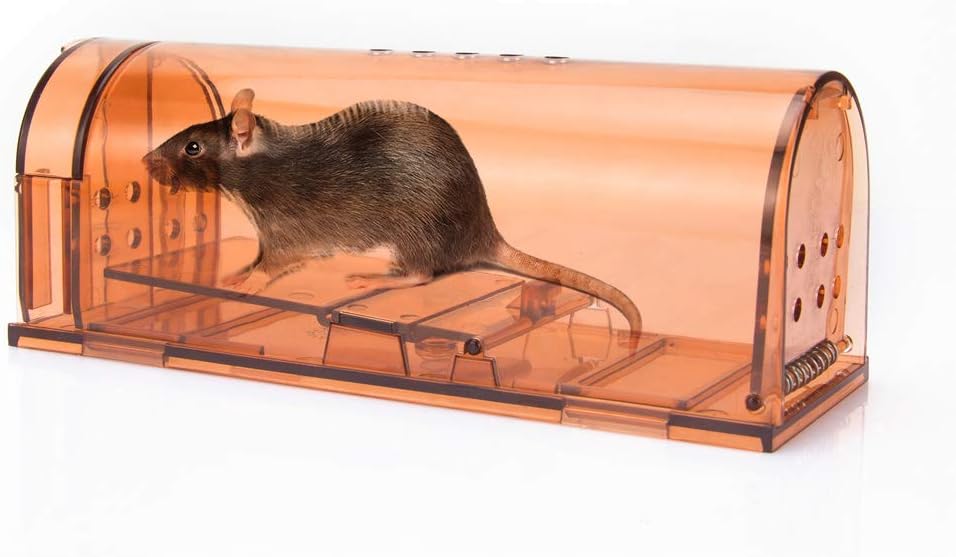 VENSMILE 4 Pack Mouse Trap No Kill Live Huamne Mousetraps That Work Safe for Home : Garden & Outdoor