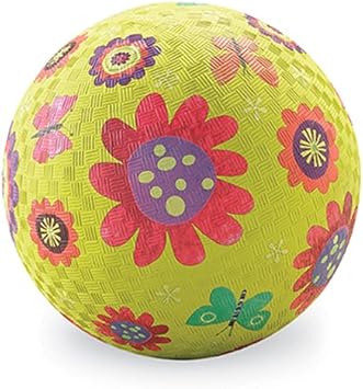 Crocodile Creek Flower Garden Playground Ball, Green, 7