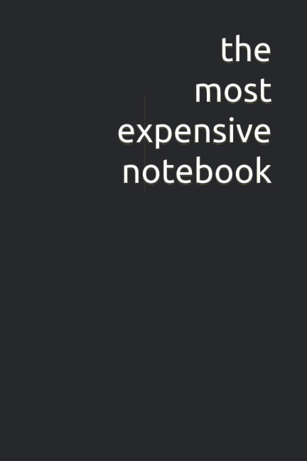 most expensive notebook: 120 lined pages 6' x 9'