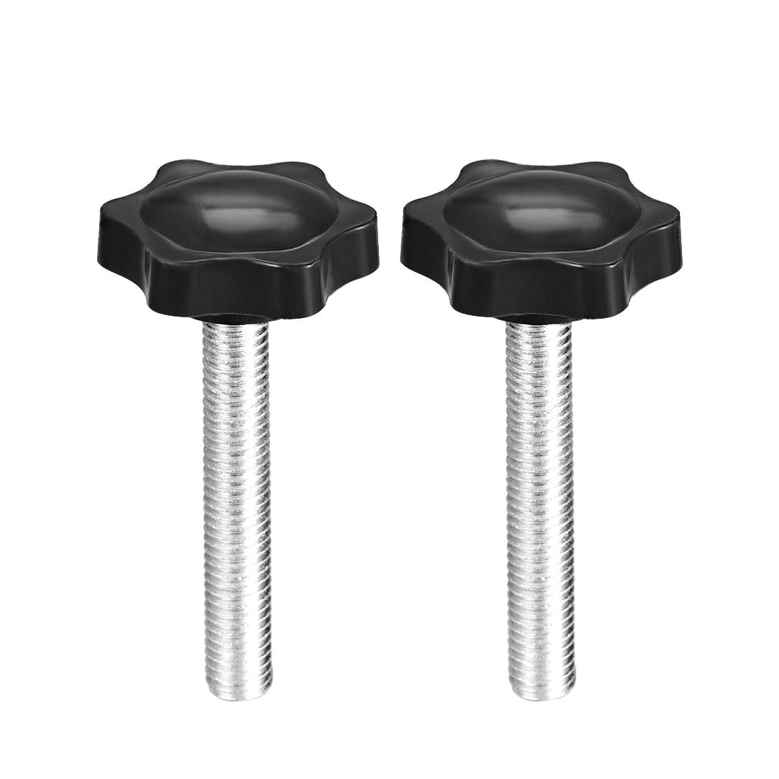 uxcell Clamping Handle Screw Knobs Handle Star Knob M8 x 50mm Male Thread 2pcs
