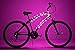 Brightz CosmicBrightz LED Bike Frame Rope Light, Pink - 6.5-Foot String Rope - Battery-Powered with On/Off Switch - Ultra Bright Color Keeps Your Ride Fun and Safe for Kids, Teens, & Adults