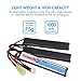 Tenergy Airsoft Battery 11.1V 1000mAh 20C High Discharge Rate LiPo Battery Pack Split Type Crane Stock Battery Pack with Mini Tamiya Connector + 1-4 Cells LiPo/Life Balance Charger for Airsoft Guns