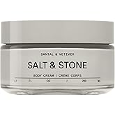 Salt & Stone Body Cream – Santal & Vetiver | Hydrating Formula with Seaweed Extracts, Spirulina & Squalane | Deep Hydration, Skin Barrier Support & Healthy Glow | for all Skin Types (6.7 fl oz)