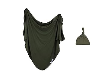 olive green swaddle set