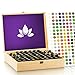 Essential Oil Wooden Box - Oils Storage Case Holds 68 Bottles & Roller Balls. Natural Pine Wood. Large Organizer Best for Keeping Your Oils Safe. Includes Padding and EO Labels