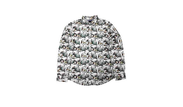 Denim \u0026 Flower Mens White Christmas Log 