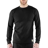Carhartt Men's Base Force Performance Super Cold Weather Crew Neck Top,Black,Medium