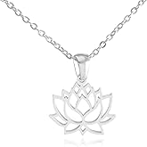 Clayton Jewelry Labs Lotus Flower Stainless Steel Necklace