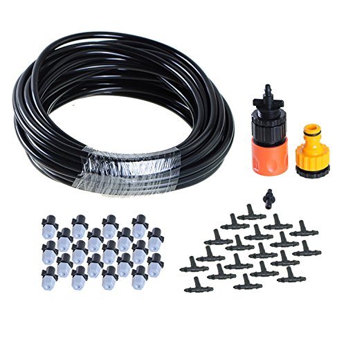 theBlueStone DIY 32FT 20 Nozzles Misting System Kit For Outdoor Swimming Pool Cooling Garden Greenhouse Irrigation Reptile Mosquito Prevent - 32FT with 20PCS Plastic Mist Nozzle Misting System - Thumbnail 7