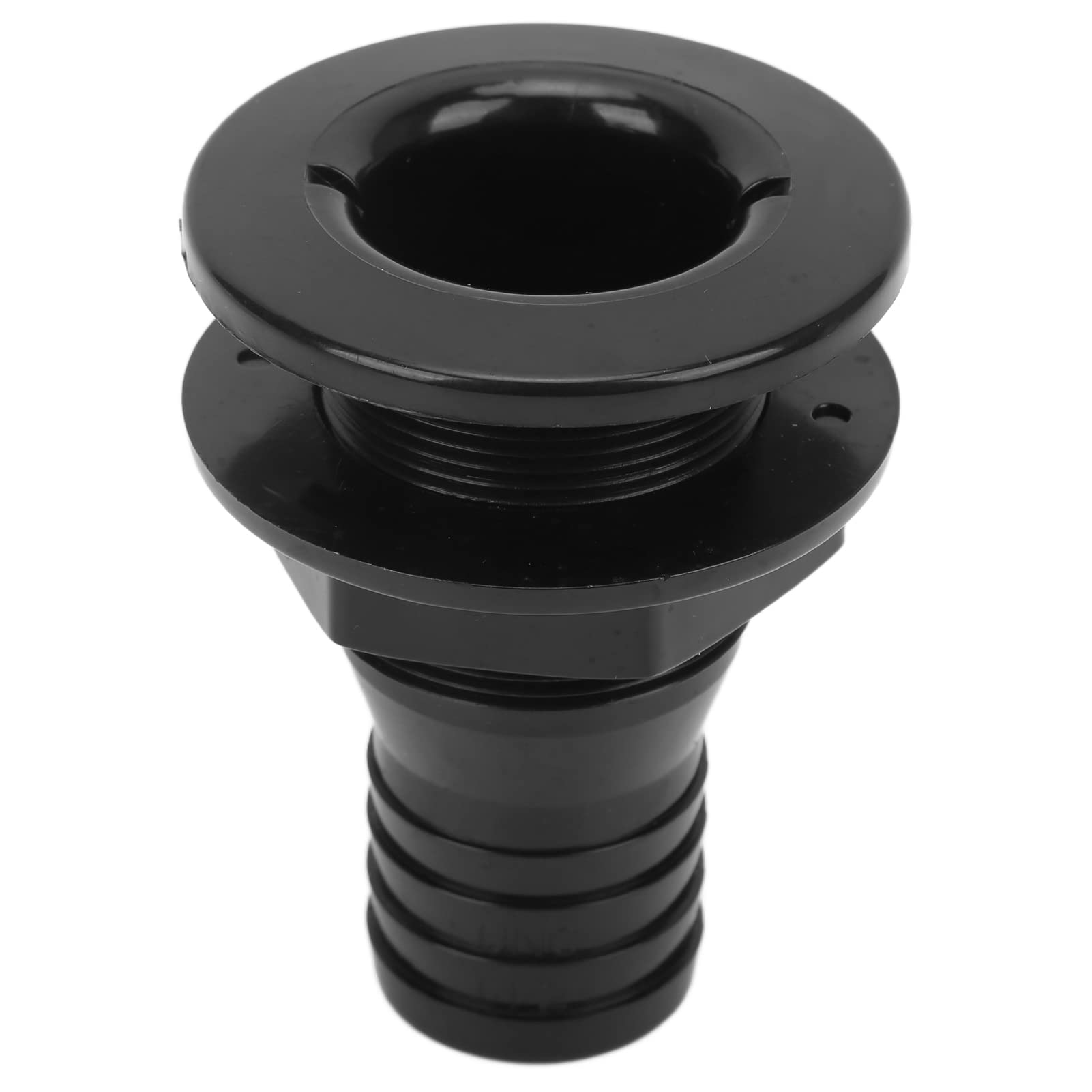 Thru Hull Fitting, 1‑1/2in Plastic Marine Thru Hull Exhaust Fittings Boat Through Hull Connection Boat Drain Outlet Plug for Boats Marines(black) Boat/Yacht Spare Parts Boat/Yacht Spare Parts