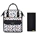 mommore Fashion Baby Diaper Backpack Travel Nappy Tote Bag Roomy Changing Backpack with Changing Pad for Baby Care, Black