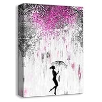 signwin-Canvas Wall Art-Romantic Rainy Day-Canvas Prints Home Artwork Decoration for Living Room,Bedroom - 12x18 inches