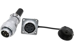 HangTon WS20 5 Pin Aviation Circular Connector Solder 10A Plug Chassis Socket for Industrial Power Electrical Application 14awg Cable