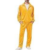 Ragelion Mens Tracksuit 2 Piece Velour Sweatsuit for Men Casual Full Zip Jogging Suit Jacket Pants Set
