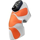 gozoindeed Electric Heating KneePad with Massage function, Heat and Vibration Therapy, Joint Protection, Relieve Knee Soreness, Knee Brace Wrap, Orange and Blue color, easy to use.