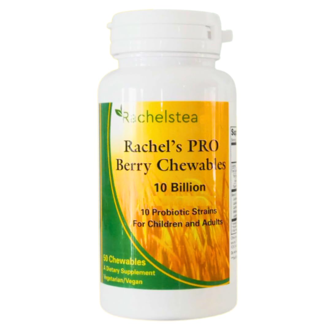 Rachel’s Pro Berry Chewables 10 Billion strains, gastrointestinal, Children and Adult 50 chewables Great Taste