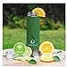 VIBRANT ALL IN ONE Travel Mug - TEA INFUSER Bottle - Insulated HOT COFFEE THERMOS - Cold FRUIT INFUSED Water Flask - Food grade LEAK PROOF Tumbler Double wall Stainless Steel 17oz (Green)