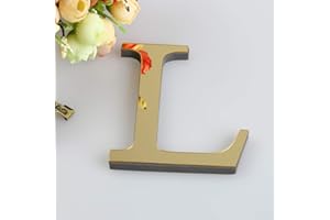 UJAKEL Letter Decor Metal Letters 6 Inch Home Letters Letter E Letter B Decor Gold Letter Decor Letter L Decor Gold Glitter Letters Letter Decor for Wall Letter Signs Metal Letters
