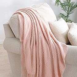 BOURINA Throw Blanket Textured Solid Soft Sofa