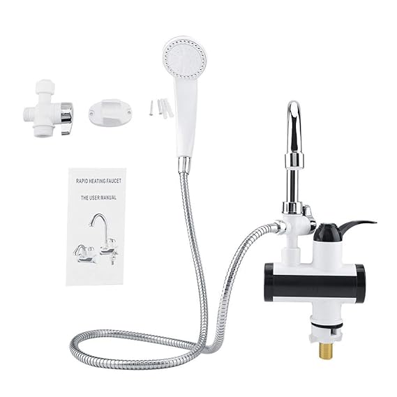 220V 3000W elektrischer Durchlauferhitzer mit Duschkopf aus Edelstahl mit heißem und kaltem Wasserspender mit digitaler Tempe