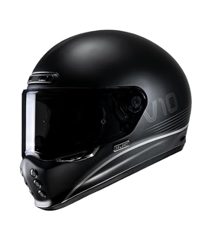 Amazon.com: HJC V10 Men's Street Motorcycle Helmet - Black / Large