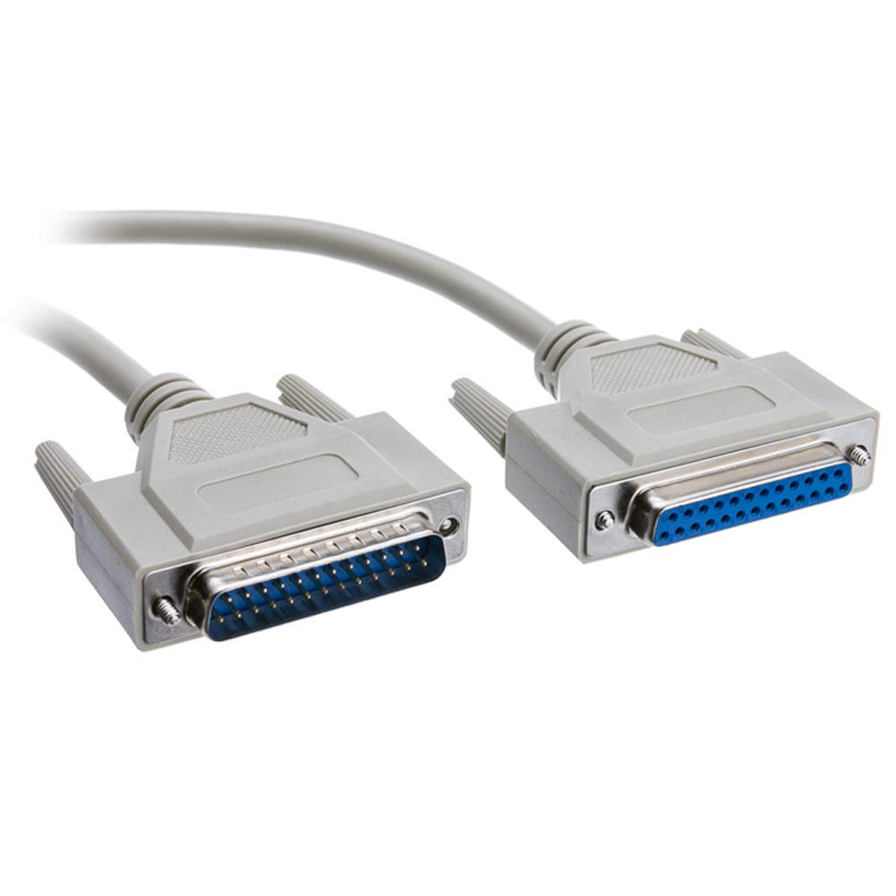 Aukson H04 25-Pin DB25 Parallel Printer Cable Male to Female Extension, Suitable for Printer, PDA, Scanner or Modem, 25-Pin DB25 Parallel Male to Female, Cable Length: 1.5 m
