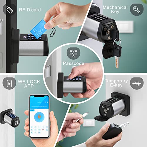 Smart Lock, 5 in 1 Smart Deadbolt Door Locks Compatible with Alexa