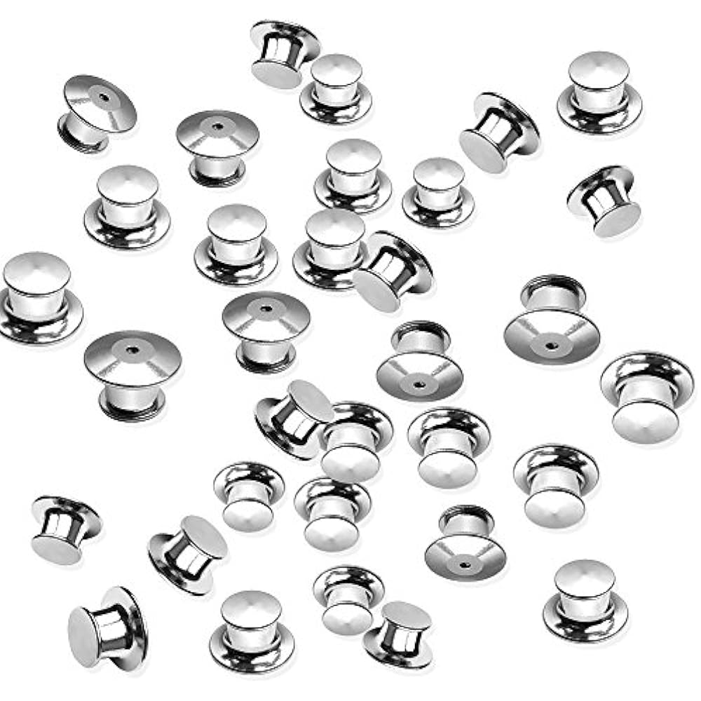 40 Pieces Pins Locking Backs Locks Metal Clasp eBay