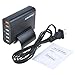 Quick Charge 2.0, ABLEGRID 60W Multi-port USB Charger 6 Ports Intelligent Desktop Charging Station Portable Travel Charger for iPhone iPad Samsung HTC Nexus and More (Black)