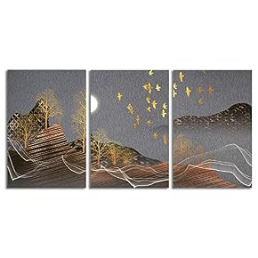 NWT Canvas Wall Art Abstract Chinese Landscape Painting...