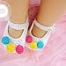 Newborn Baby Infant Girls Flower Bow Tie Crochet Knit Socks Crib Shoes Prewalker 0-12 Months (Type 1)