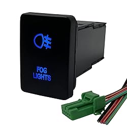 Blue Led Fog Lights Push Button Switch for Toyota