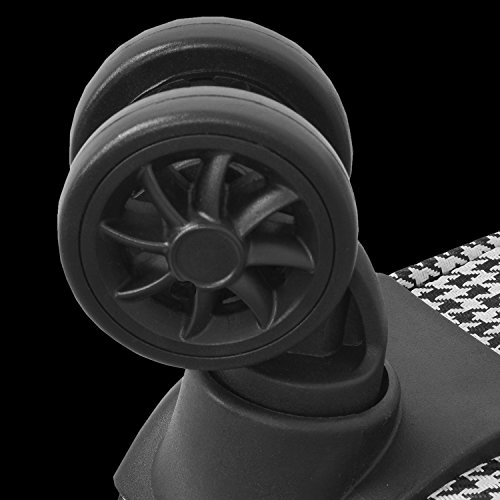 LONDON FOG Cambridge II 15Inch 8 Wheel Under Seat Bag, Black White