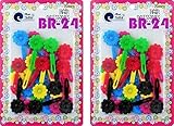 Tara Girls Self Hinge Plastic Bow Hair Barrettes Selection Pack Of 2 (BR24)