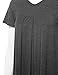 Made by Johnny MBJ WT1057 Womens V Neck Short Sleeve Pleats Tunic Top XL Heather_Charcoal