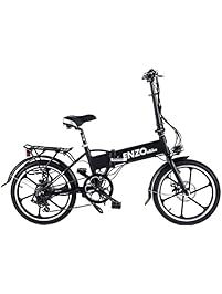 Enzo Ebike 2018 Folding Electric Bicycle - 7 Speed Full Electronic Throttle or Variable Assist