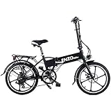 Enzo Ebike 2018 Folding Electric Bicycle - 7 Speed Full Electronic Throttle or Variable Assist