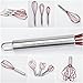 Alphastarx Stainless Steel Kitchen Whisks - Set of 3 Silicone Whisk Utensils for Whisking, Blending, Stirring & Beating - Great Egg Beater Blender, Milk Frother - 12
