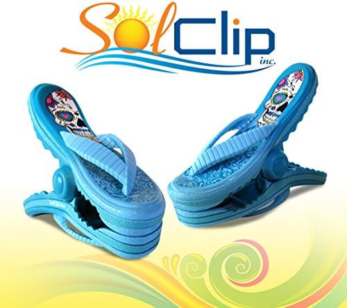 Towel clips, pegs, clamps, clothespins, épingles, pinces à serviette de plage, SolClip, Canada, Flip Flop Mexican