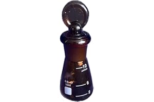 DONLAB CSE-0010 Glass 10ml Amber Brown Erlenmeyer Flask Conical Flask