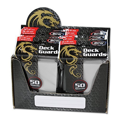 BCW 500 Count Deck Guard WHITE MATTE Finish for Stardard Size Collectable Cards - Deck Protector Sleeves [Display Bundle - 10 Packs]